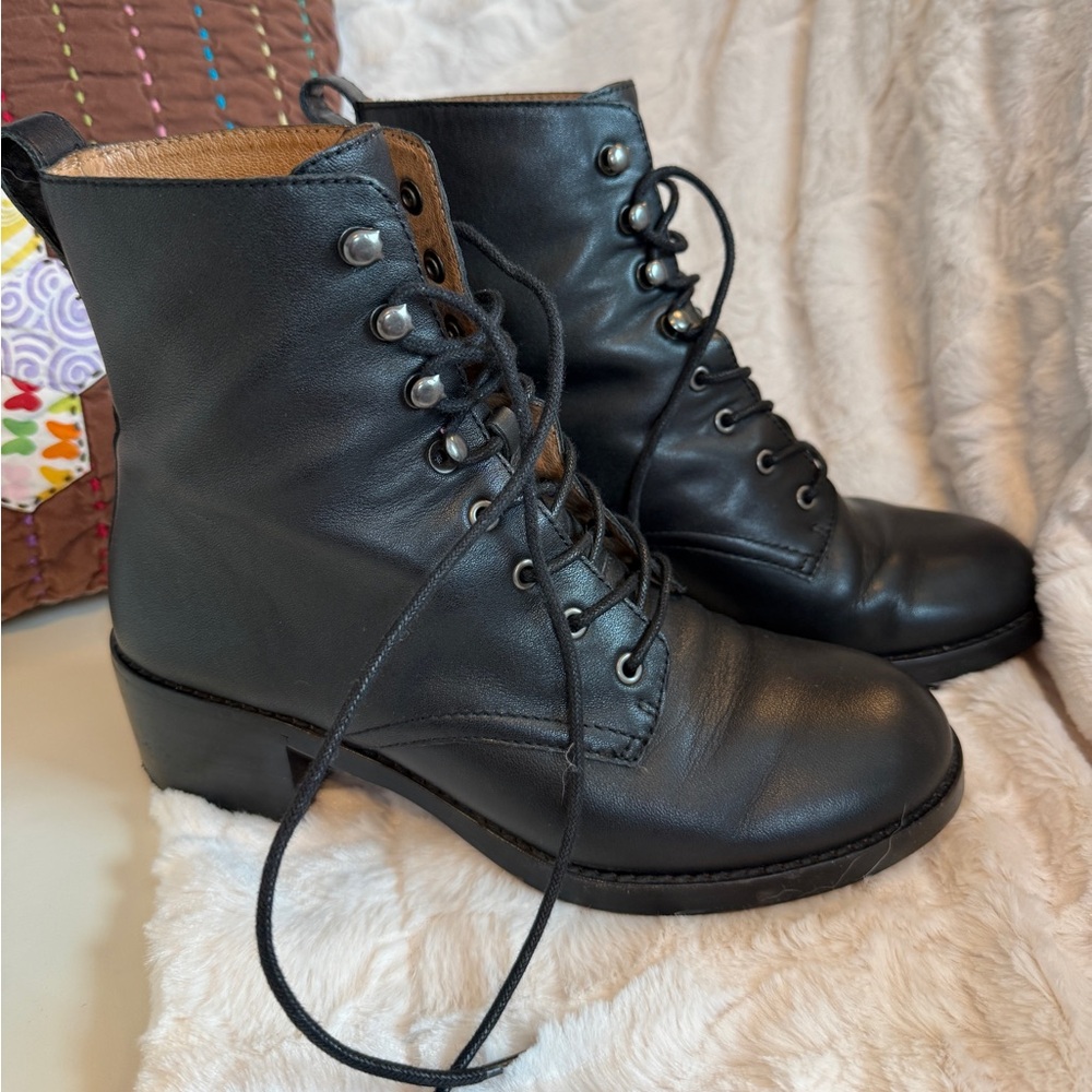 Madewell Black Patti Lace-up Boot